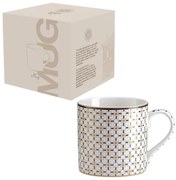 Elegáns porcelán bögre Charles Pozzi Milano díszobozban