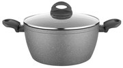 Florina Lava Stone MG edény fedővel , 24 cm, 4 l, szürke