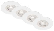 Brilo - KÉSZLET 4x LED Fürdőszobai beépíthető lámpa LED/4,9W/230V IP44 fehér
