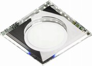 Candellux Mennyezeti Led lámpatest Ssp 8W 500lm Üveg Króm Négyzet IP20