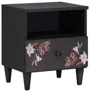 vidaXL Éjjeli asztal fiókkal Barna 40 x 33 x 46 cm Tömör Mangófát