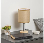 Brilagi - Asztali lámpa NUBILA WOOD 1xE27/25W/230V tölgy/világosbarna