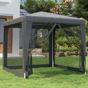 antracitszürke HDPE partisátor 4 hálós oldalfallal 2,5x2,5 m