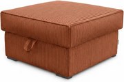 Terrakotta színű SMART COSARO taburet tárolóval 65x65 cm