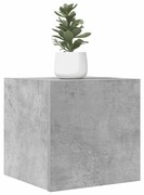 2 db betonszürke falra szerelhető TV-szekrény 30,5 x 30 x 30 cm