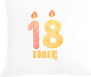 Személyre szabott párna párnahuzat 18 Születésnap Tizennyolcadik Az Ön neve