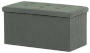 Zöld Kordbársony Tárolós Puff. TAB-472 GRN6