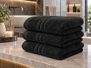 Comfort Maxi fürdőlepedő 100x180 cm fekete, 100% pamut