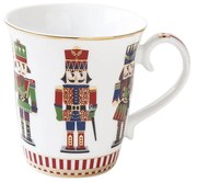 Karácsonyi diótörő mintás porcelán bögre Nutcrackers