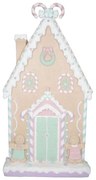 Nagy mézeskalács ház glitteres 93 cm karácsonyi figura dekoráció