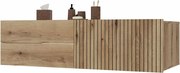 Aldabra TIGO 1D2S fürdőszoba fali mosdószekrény 140 cm tölgy (mosdókagyló nélkül)