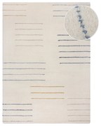 Krémszínű kézi szövésű gyapjú szőnyeg 120x170 cm Dottie Geometric – Flair Rugs