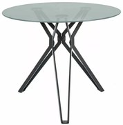 Colt étkezőasztal üveg-fekete 90cm