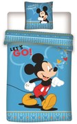 Disney Mickey Let's Go ágyneműhuzat 140×200cm, 63×63 cm microfibre