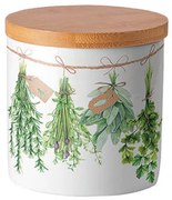 Fresh Herbs porcelán konyhai tároló szilikon zárógyűrűvel kicsi