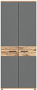 Mason irodai szekrény nox tölgy - bazaltszürke 80 cm