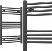 Fürdőszobai Radiátor Létra 500x800 322W 12-BORDÁS Fekete Slim 50x80cm