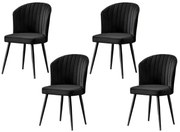 Rubi Black étkezőszék szett, 4 db, 4 db
