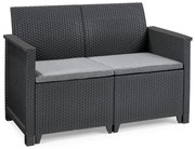 Kerti bútor Keter Elodie 2 férőhelyes kanapé grafit