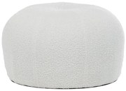 Fehér Színű Puff Különleges Bouclé SzövetbőlAK-307