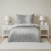 Fatima Szürke pamut ágyneműhuzat TiaHome - 1x Párna 90x70cm, 1x Paplan 140x200cm