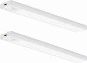 2 darabos szett: VIRO LED újratölthető szenzoros bútorvilágítás, 1,2 W / 800 mAh, 30 cm, CCT, fehér