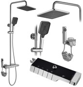 Zuhanyszett Termosztátos REA ROB Nickiel Brush INOX