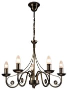 Brilagi - LED Csillár láncon STEFANO 5xE14/40W/230V fekete patina 8590828606697