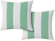 Szett 2 db dekoratív párnahuzat STRIPES 45x45 cm, fehér-zöld