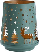 MOUNTAIN LODGE fém lámpás 15 cm , zöld