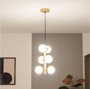 Brilagi - LED Csillár zsinóron MILLA 6xG9/3W/230V arany/fehér