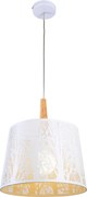 Maytoni modern függeszték lantern fehér világos fa mymod029-pl-01-w