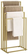 Törölközőtartó LINESTRO fémből 4 karral 93x45cm, arany
