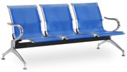 Fém pad a váróterembe REST, 3 ülés, kék