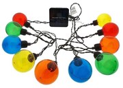 LED Napelemes lánc 10xLED/3,65m 600 mAh IP44 többszínű