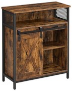 FIRA tolóajtós komód barna/fekete