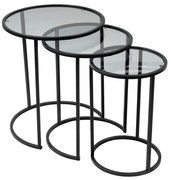 Alya Black tárolóasztal, 3 db