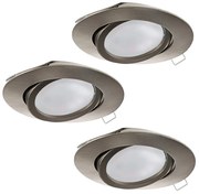 Eglo Tedo 31689 billenthető beépíthető spotlámpa szett, 3x5W GU10 LED, 3000K, 3x400 lm