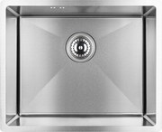 Inox Acél Mosogató 44x54 CM Függesztett Süllyesztett Szifonnal