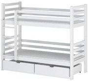Gyerekágy 90 x 190 cm Paul (ágyráccsal és tárolóhellyel) (fehér). 1013490