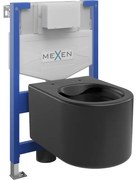 Mexen Fenix XS-F, rejtett modul és függesztett WC Sofia, fekete matt, 6803354XX85