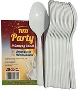 Műanyag kanál, 20 db, TUTI Party (KHMU142)