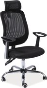 Fekete irodai szék FLEXISEAT Q-118RC