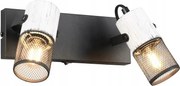 Fali lámpa reflektor kapcsolóval fekete fehér ipari 2db Trio