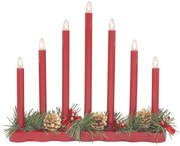 Piros fénydekoráció karácsonyi mintával Hol – Markslöjd