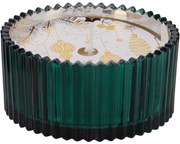 Karácsonyi gyertya üvegben, zöld, 150 g, 10 x 5 cm