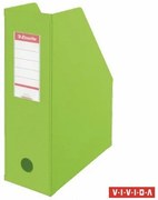 Iratpapucs, PVC/karton, 100 mm, összehajtható, ESSELTE, Vivida zöld (E56076)