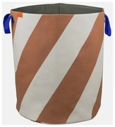 Téglavörös-krémszínű textil szennyeskosár 5 l Diagonal – Mette Ditmer Denmark