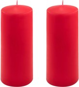 Gyertya készlet 20 cm Ø 7,5 cm 2 db piros