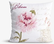 Goldea pamut párnahuzat - pünkösdirózsa mintás 45 x 45 cm